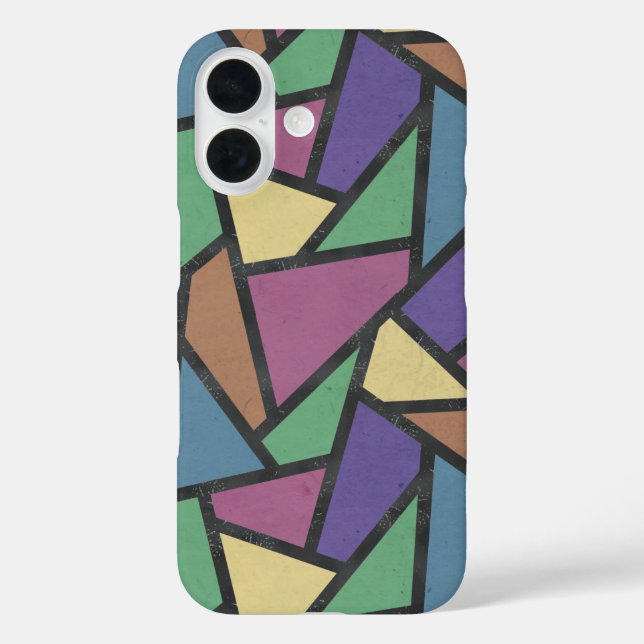 Muted rainbow colours mosaic pattern  Case-Mate iPhone case (Back)