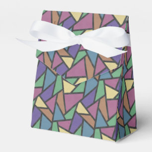 Muted rainbow colours mosaic pattern favour box