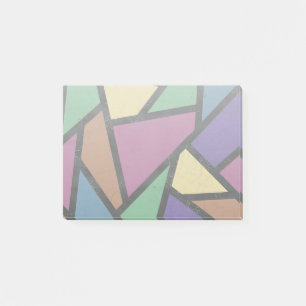 Muted rainbow colours mosaic pattern post-it notes