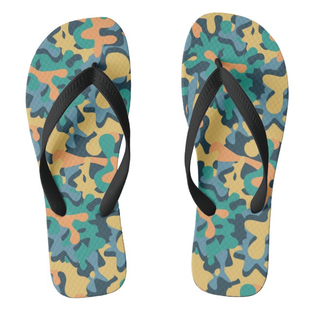Muted Rainbow Signature Camo Thongs (Footbed)