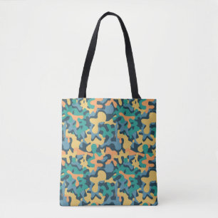 Muted Rainbow Signature Camo Tote Bag
