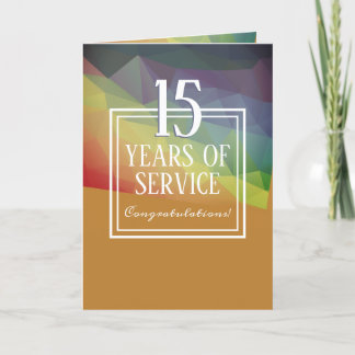 Muted rainbow universal employee anniversary card