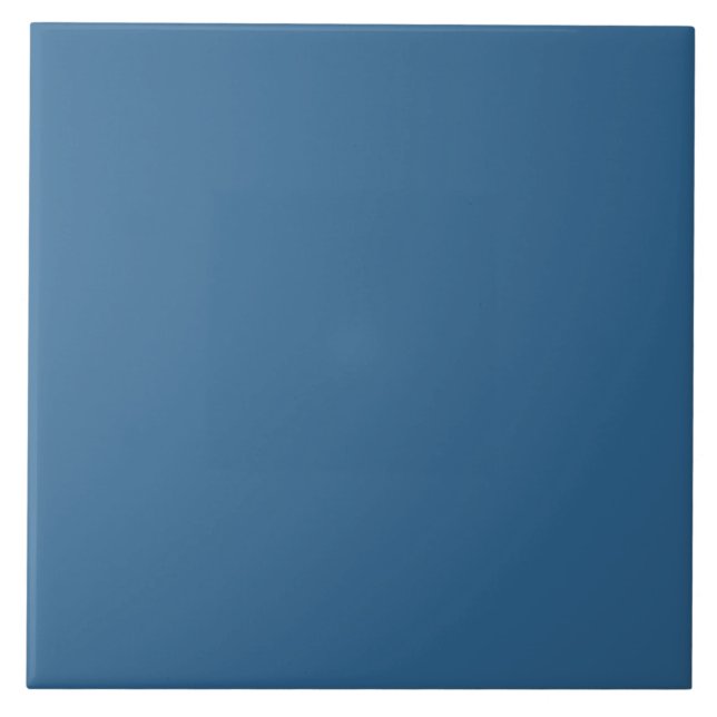 Muted Retro Blue Ceramic Tile. Tile (Front)