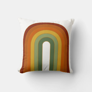 Muted Retro Rainbow  Cushion