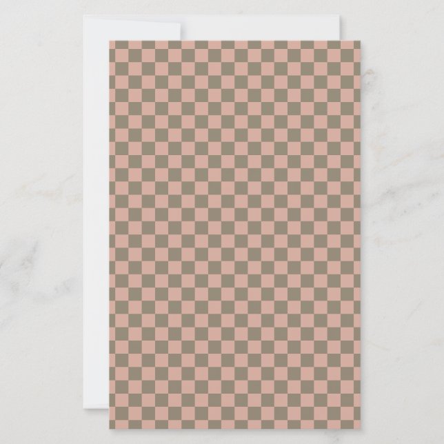 Muted Rose & Sage Chequered Small Scrapbook Paper (Front)