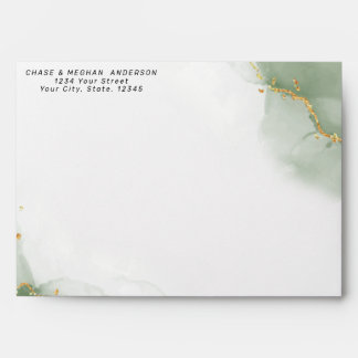 Muted Sage Abstract Envelope