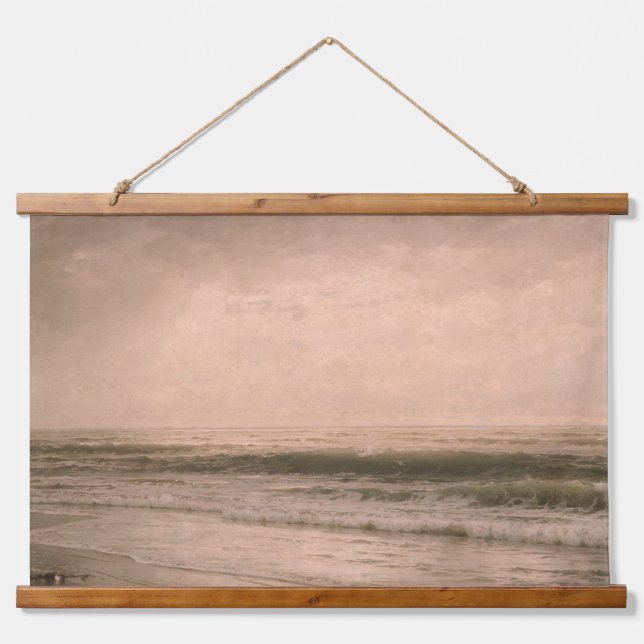 Muted Seascape Painting Hanging Tapestry (Front)