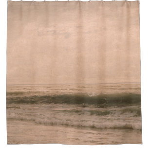 Muted Seascape Painting Shower Curtain