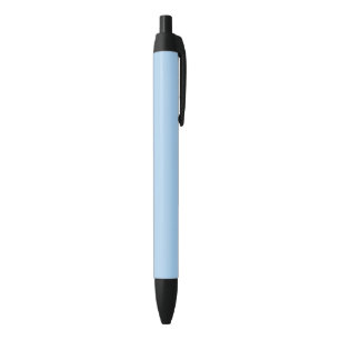 Muted Solid Light Blue, Black Ink Pen