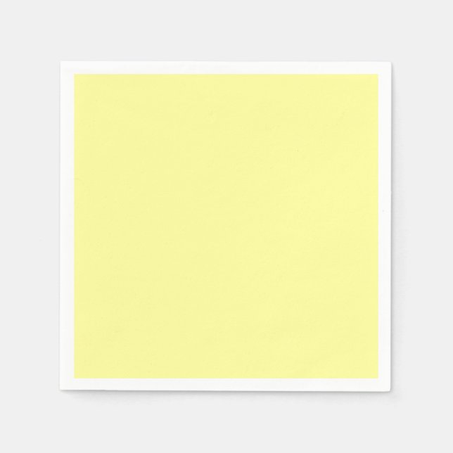 Muted Solid Light Yellow Napkin (Front)