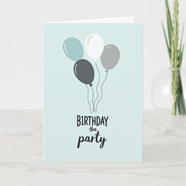 Muted Spheres Birthday Card (Front)