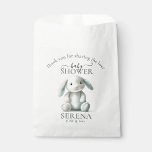 Muted Stuffed Bunny BABY SHOWER Favour Bag