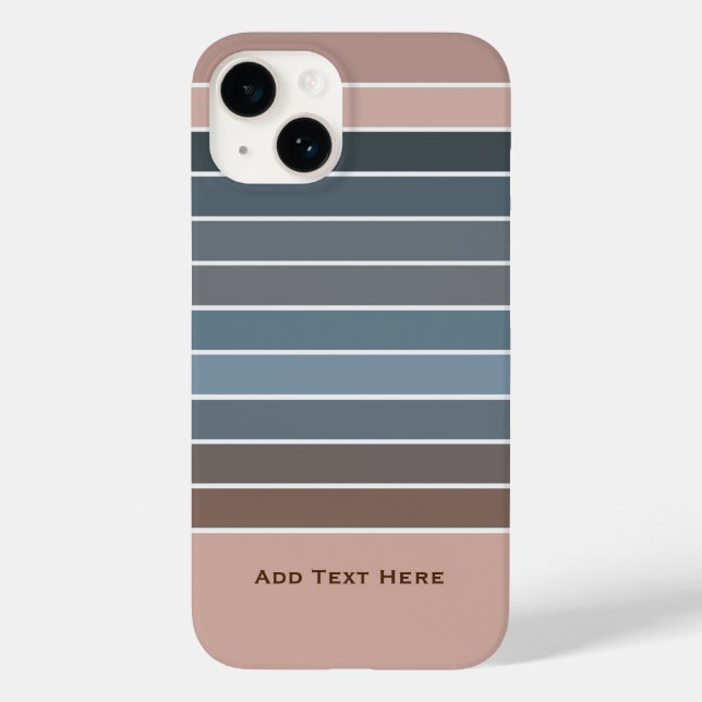 Muted Subdued Earthy Colour Stripes Case-Mate iPhone Case (Back)