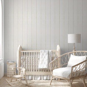 Muted Tan Striped  Wallpaper