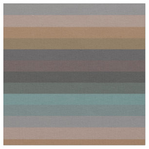 Muted Teal & Camel Coastal Neutrals Fabric
