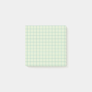 Muted Teal Chequered Pattern Calm Grid Design  Post-it Notes