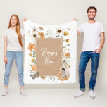 Muted Terracotta Wildflower Fairy Baby Girl Fleece Blanket<br><div class="desc">Inspired by the beloved fairy tale character "Thumbelina, " a sweet little fairy takes centre stage on this blanket. With her dainty wings and petite frame, she captures the essence of innocence and wonder that defines childhood. The exquisite floral display of boho wildflowers in warm, earthy shades of orange, terracotta...</div>