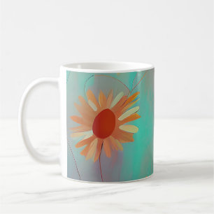 Muted tones abstract sunflowers coffee mug