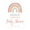 Muted Tones Boho Rainbow Baby Shower Welcome Sign