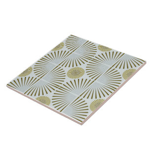 Muted Tribal Geometric Ceramic Tile