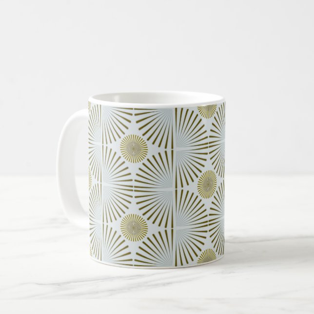 Muted Tribal Geometric Coffee Mug (Front Left)