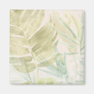 Muted Tropical Leaves Magnet