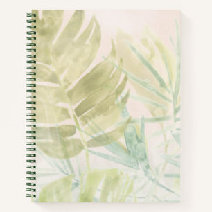Muted Tropical Leaves Notebook