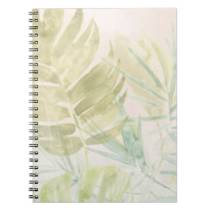 Muted Tropical Leaves Notebook
