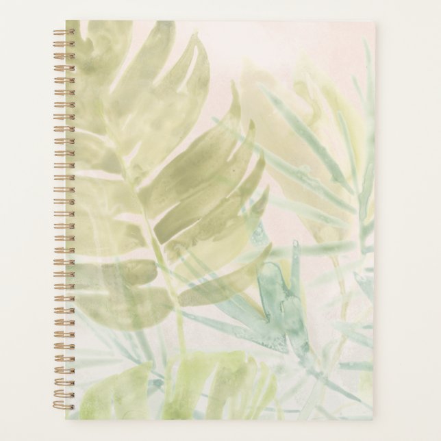 Muted Tropical Leaves Planner (Front)