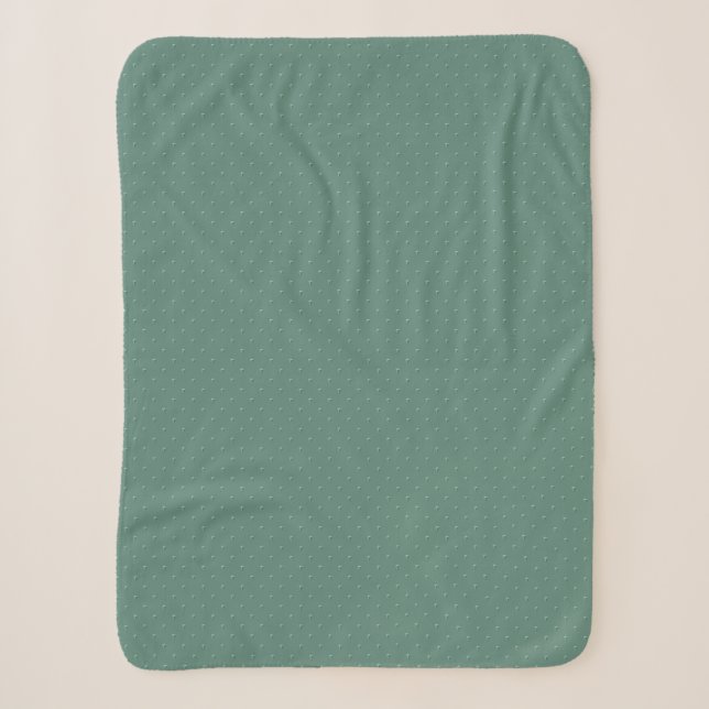 Muted turquoise simple geometric pattern. sherpa blanket (Front)