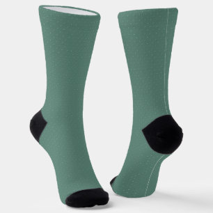Muted turquoise simple geometric pattern. socks