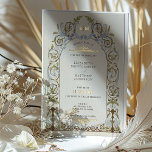Muted Victorian Royal Elegance Wedding Invitations<br><div class="desc">Step into a bygone era with our vintage royal Victorian wedding invitation. This design, echoing intertwined greenery and florals, is reminiscent of the grandeur and romance of the Victorian Epoque. Victorian-themed weddings celebrate more than just a date; they embrace an age where every detail was a work of art and...</div>