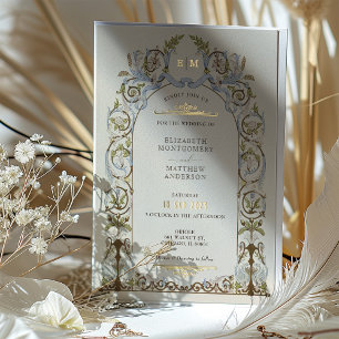 Muted Victorian Royal Elegance Wedding Invitations