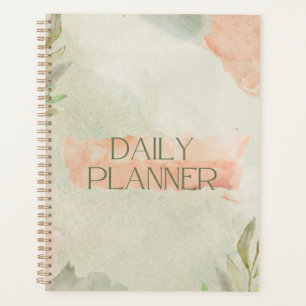 Muted Watercolor Texture & Minimalist Botanical  Planner