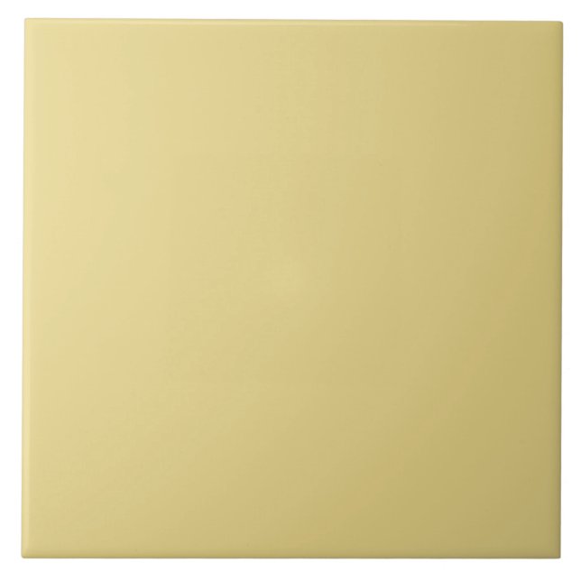 Muted Yellow Ceramic Tile. Tile (Front)