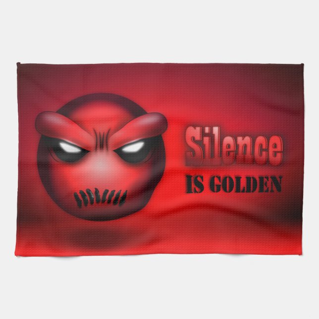 Mutemoji Kitchen Linen Tea Towel (Horizontal)