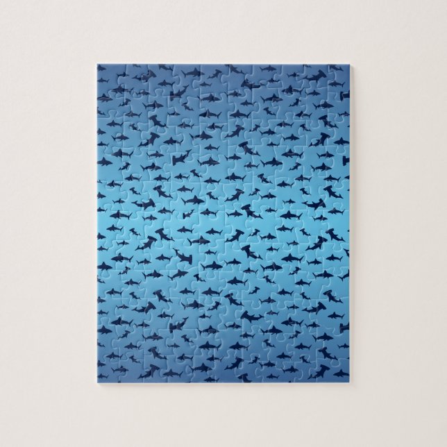 Mutilple Hammer Head Sharks Jigsaw Puzzle (Vertical)