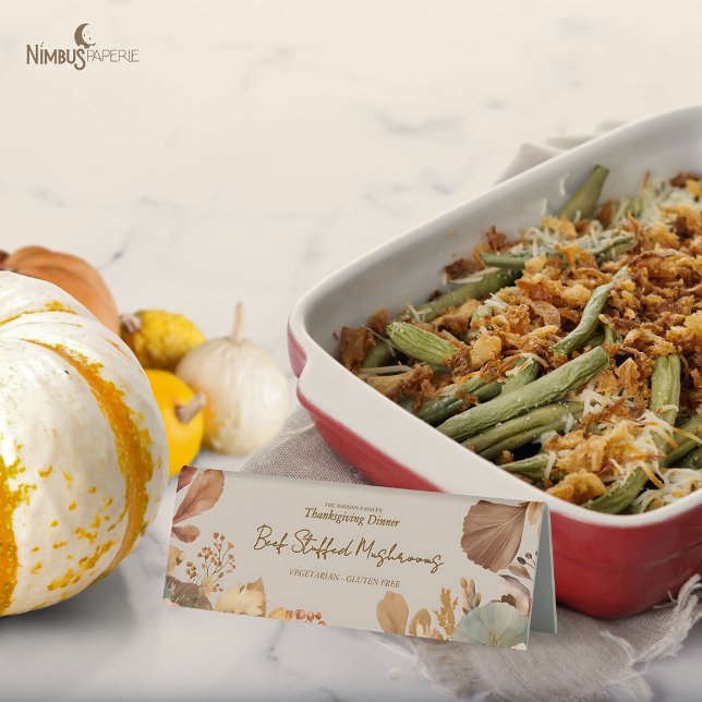 Mutred Florals Thanksgiving Premium Buffet Sign (Creator Uploaded)