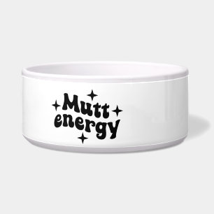 Mutt Energy Ceramic Dog Bowl