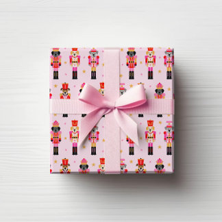 Muttcracker Christmas - Pink Dog Nutcrackers Wrapping Paper