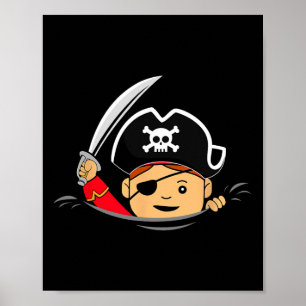 Mutter Werdende Mama Mutterschaft Pregnant Pirate Poster
