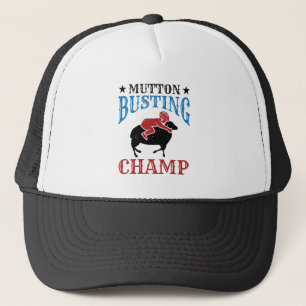 Mutton Busting Champ Sheep Riding Trucker Hat