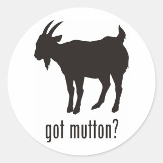 Mutton Classic Round Sticker
