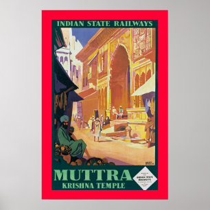 Muttra ~ Krishna Temple Poster