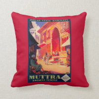 Muttra Krishna Temple Travel Poster