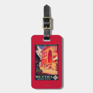 Muttra Krishna Temple Travel Poster Luggage Tag