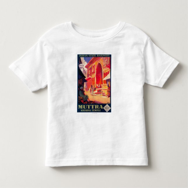Muttra Krishna Temple Travel Poster Toddler T-Shirt (Front)