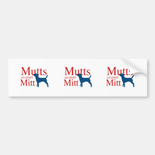 Mutts against Mitt Bumper Sticker
