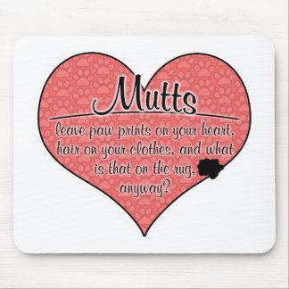 Mutts Paw Prints Dog Humour Mouse Pad