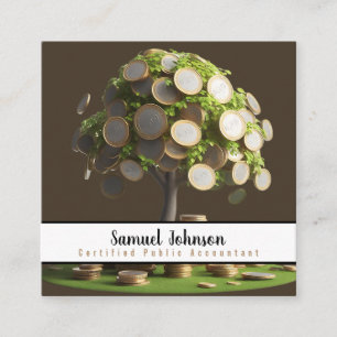 Mutual Funds Manager Stock Broker CPA Square Business Card